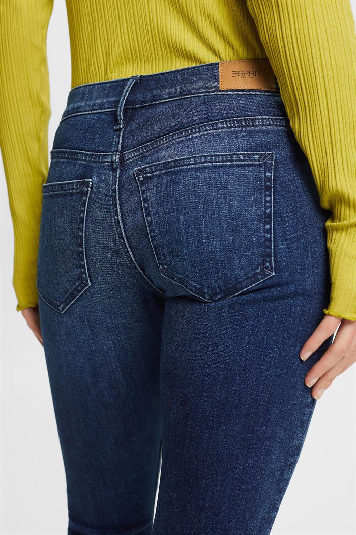 Skinny džíny s nízkým pasem, BLUE DARK WASHED, detail image number 5