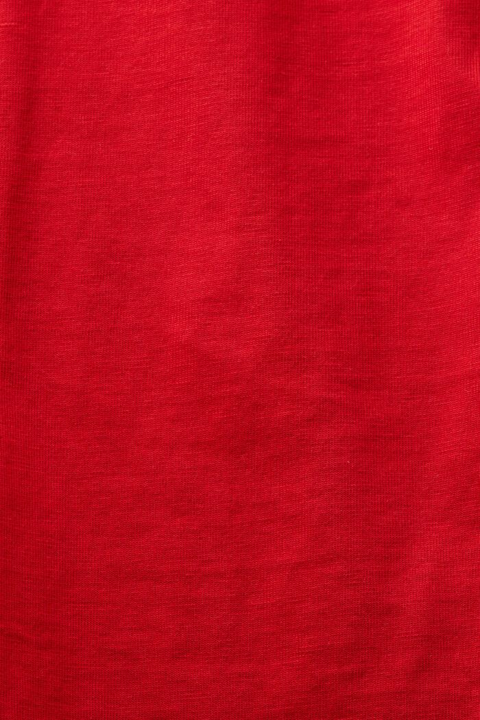 Tričko s logem a kulatým výstřihem, DARK RED, detail image number 4