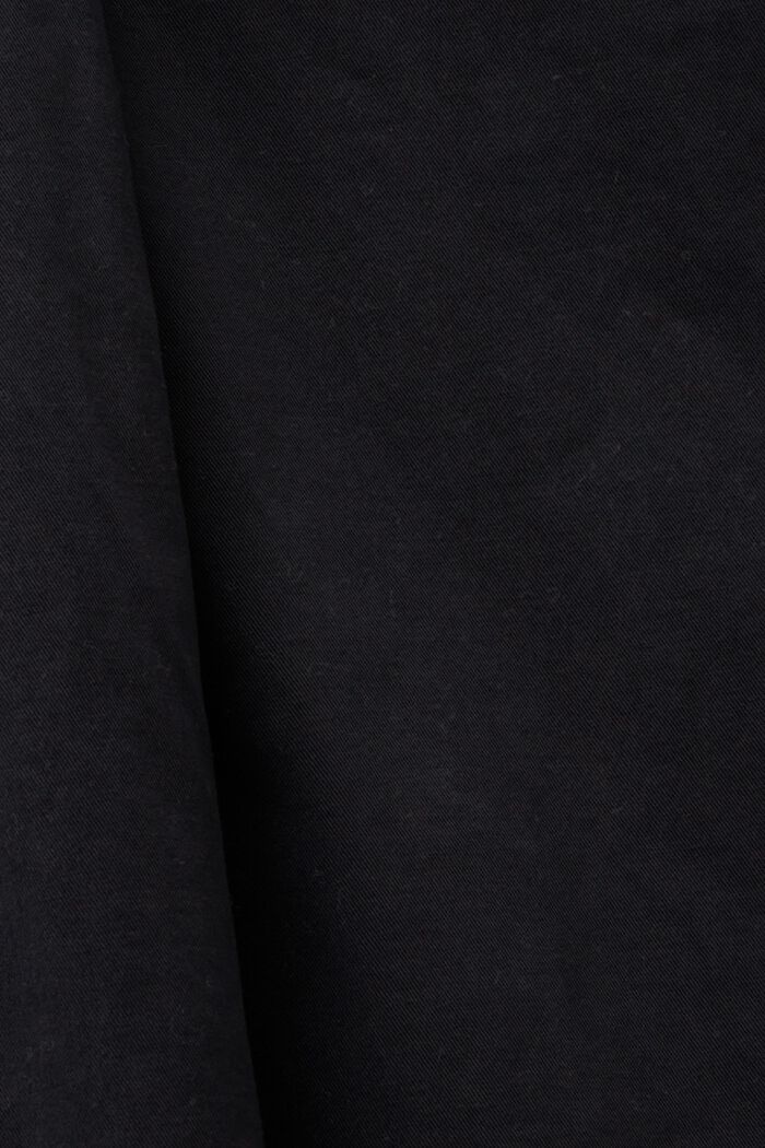 Rovné kalhoty chino z bio bavlny, BLACK, detail image number 5
