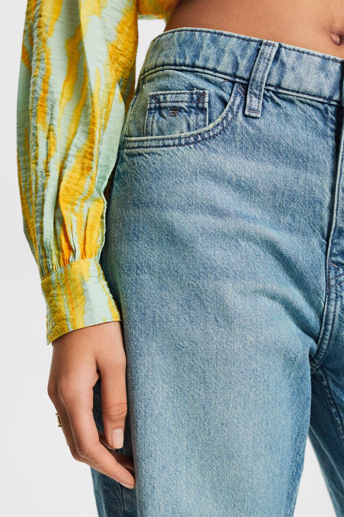 Volnější retro džíny s vysokým pasem, BLUE LIGHT WASHED, detail image number 4