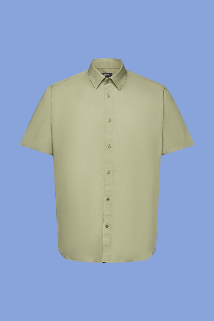 Košile s propínacím límcem a krátkým rukávem, LIGHT KHAKI, detail image number 5