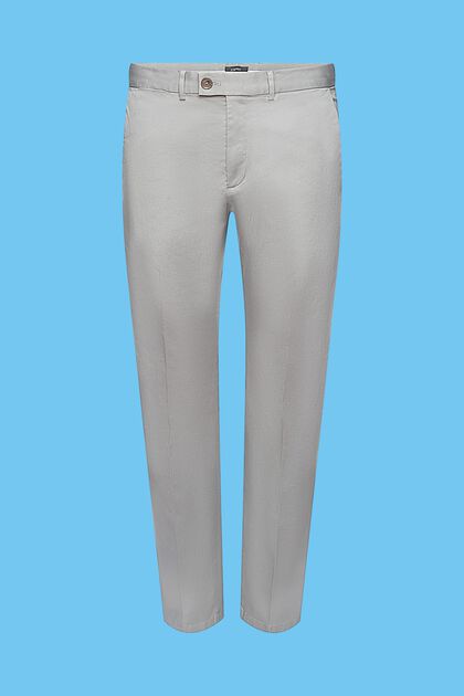 Strečové kalhoty chino z bavlny, MEDIUM GREY, overview
