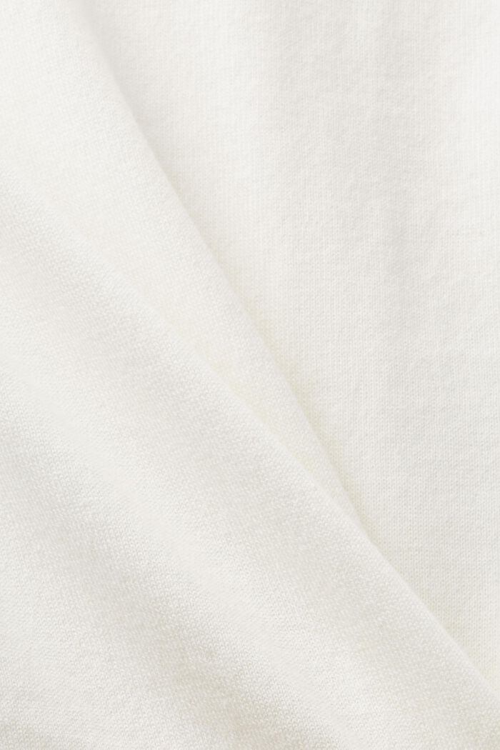 Bavlněný pulovr se špičatým výstřihem, OFF WHITE, detail image number 5