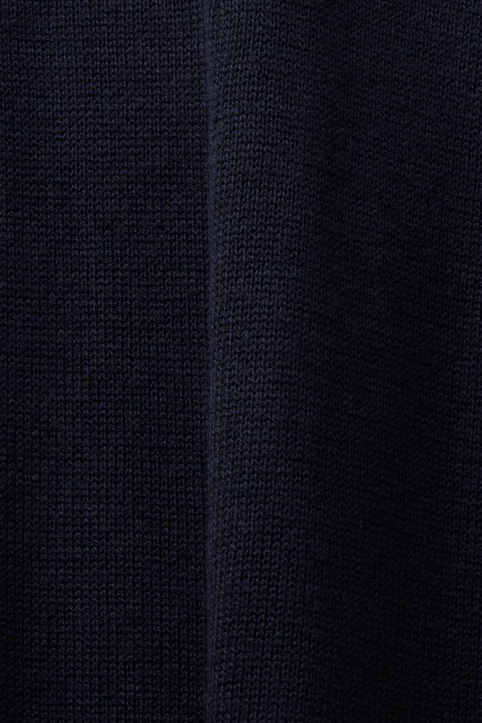 Minišaty z žebrované pleteniny s přiléhavým vysokým rolákem, NAVY, detail image number 6