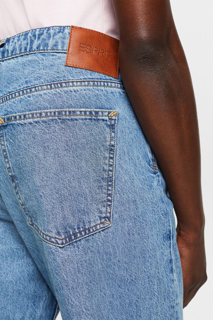 Retro pohodlné džíny se středně vysokým pasem, BLUE LIGHT WASHED, detail image number 3