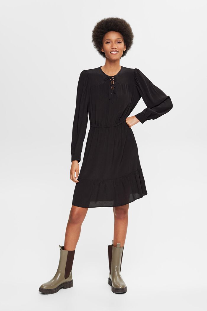 Mini šaty s malou vázačkou, BLACK, detail image number 4