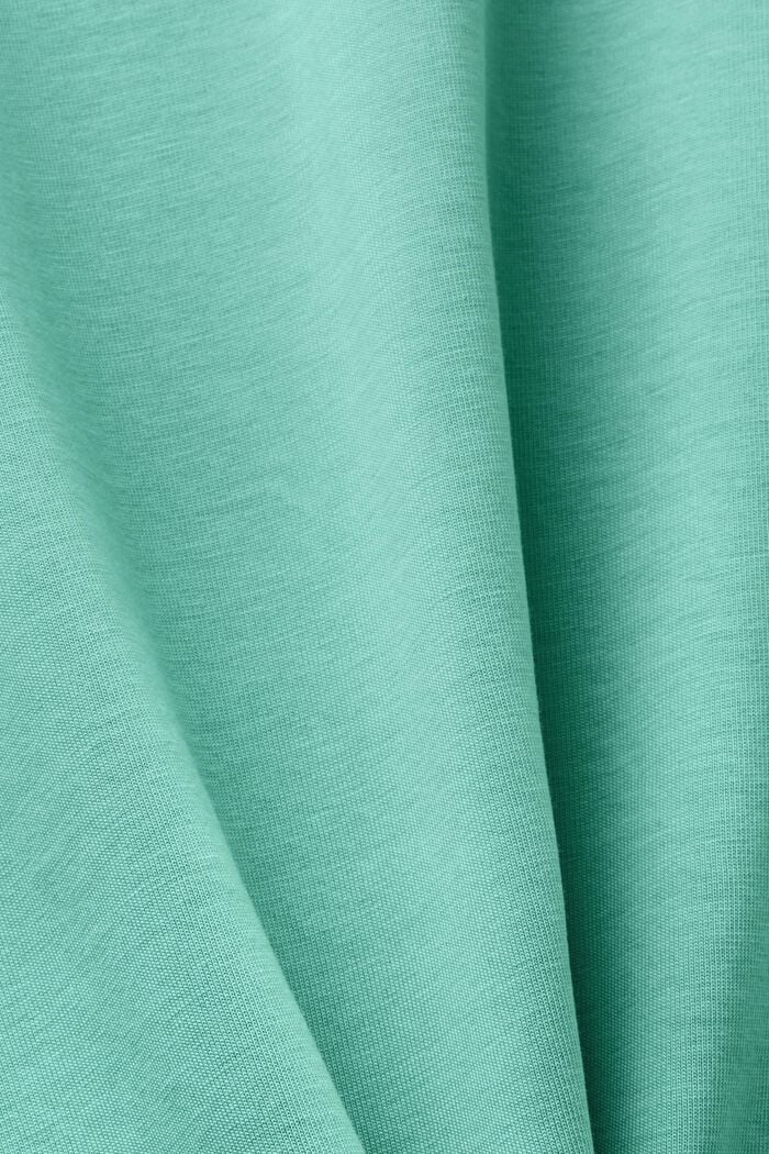 Tričko z bavlněného žerzeje, s grafickým designem, DUSTY GREEN, detail image number 5