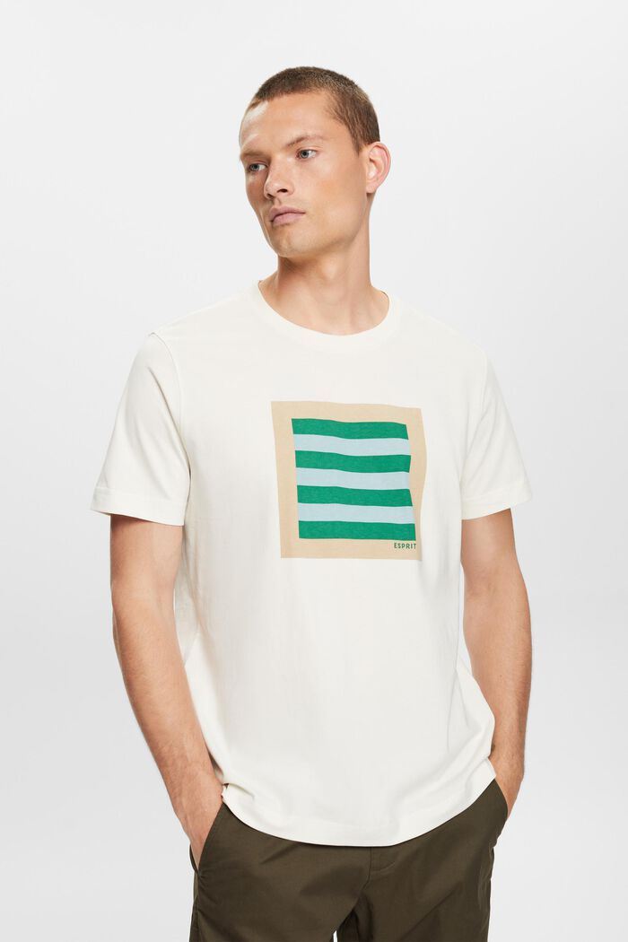 Tričko z bavlněného žerzeje, s grafickým designem, ICE, detail image number 0