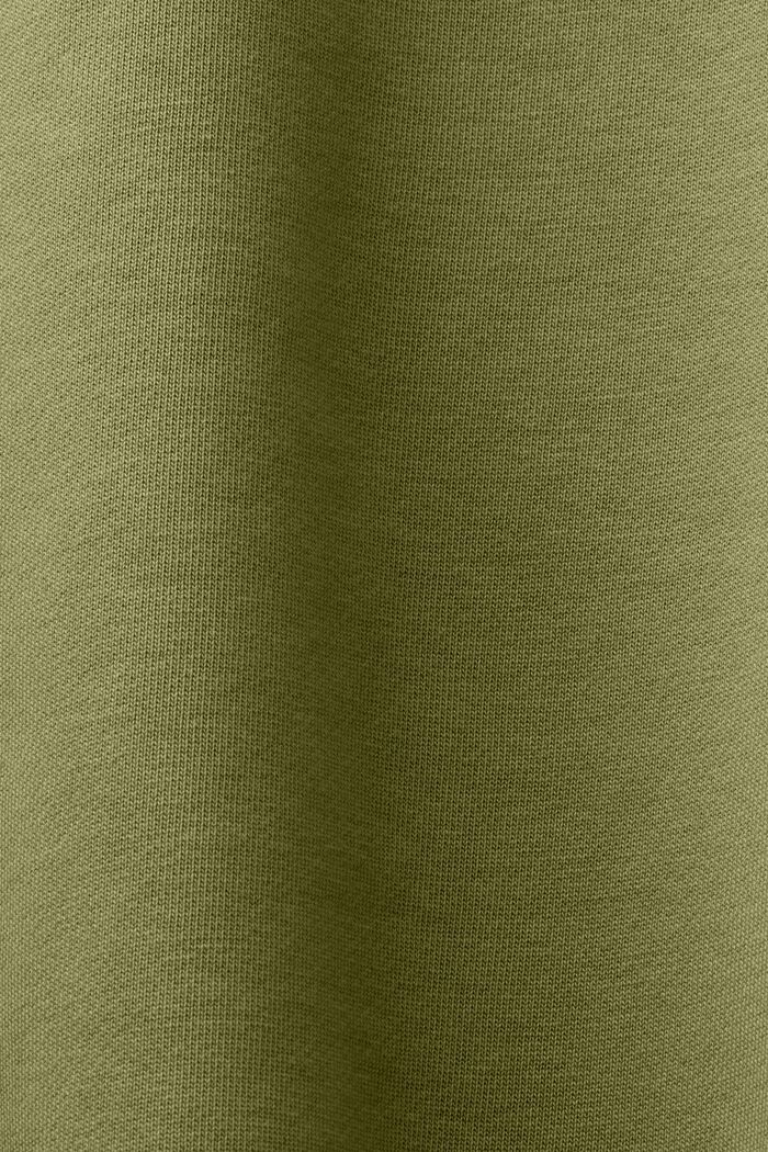 Unisex flísová mikina s logem, z bavlny, OLIVE, detail image number 6