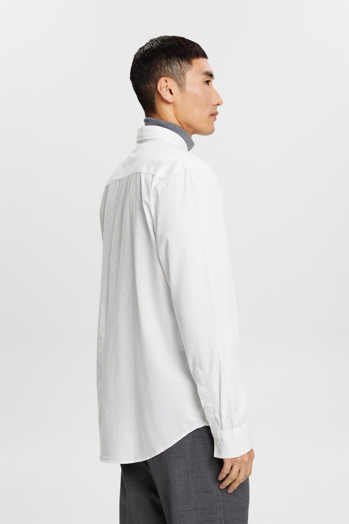 Propínací popelínová košile, 100 % bavlna, WHITE, detail image number 3