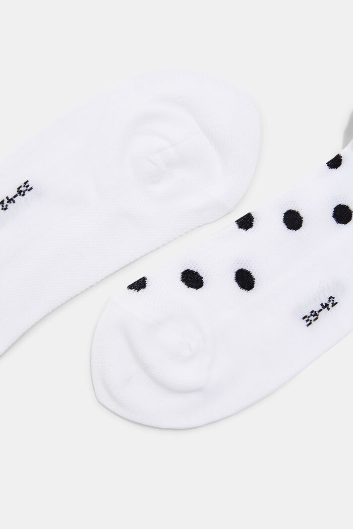 2 párů ponožek do tenisek se síťovinou, bio bavlna, WHITE, detail image number 1