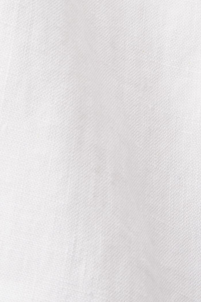 Lněné natahovací kalhoty se širokými nohavicemi, WHITE, detail image number 5