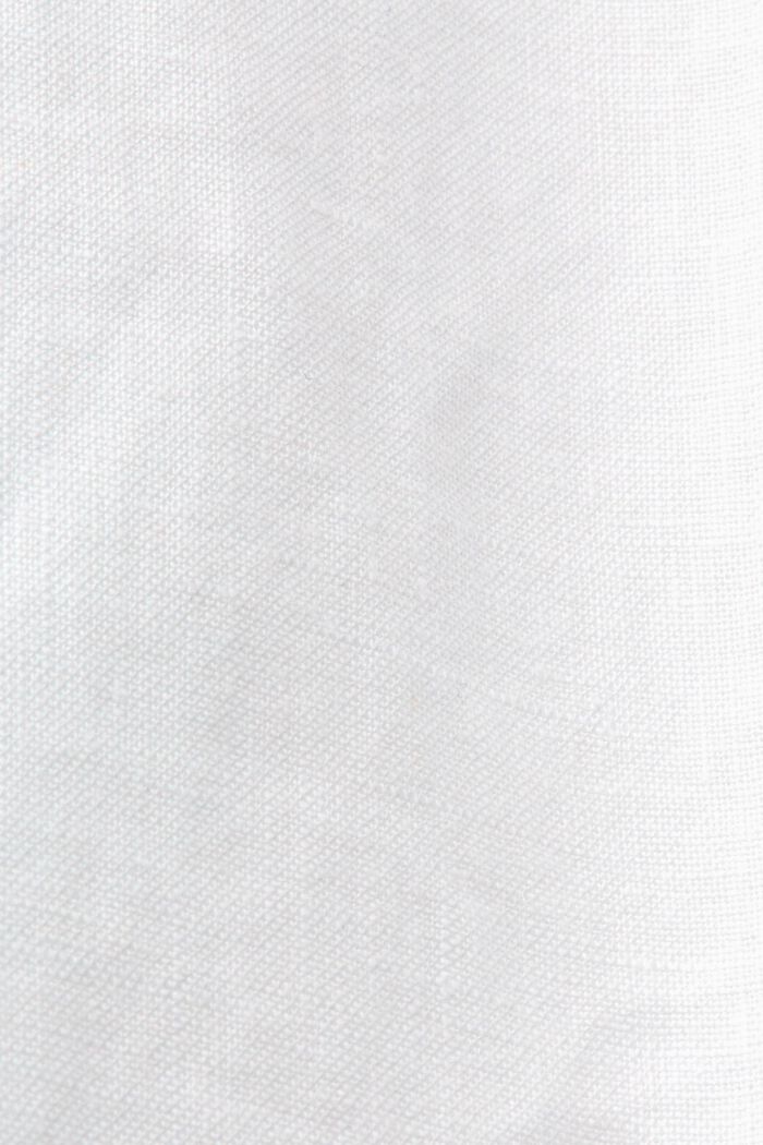 Midi sukně s opaskem, 100% len, WHITE, detail image number 5