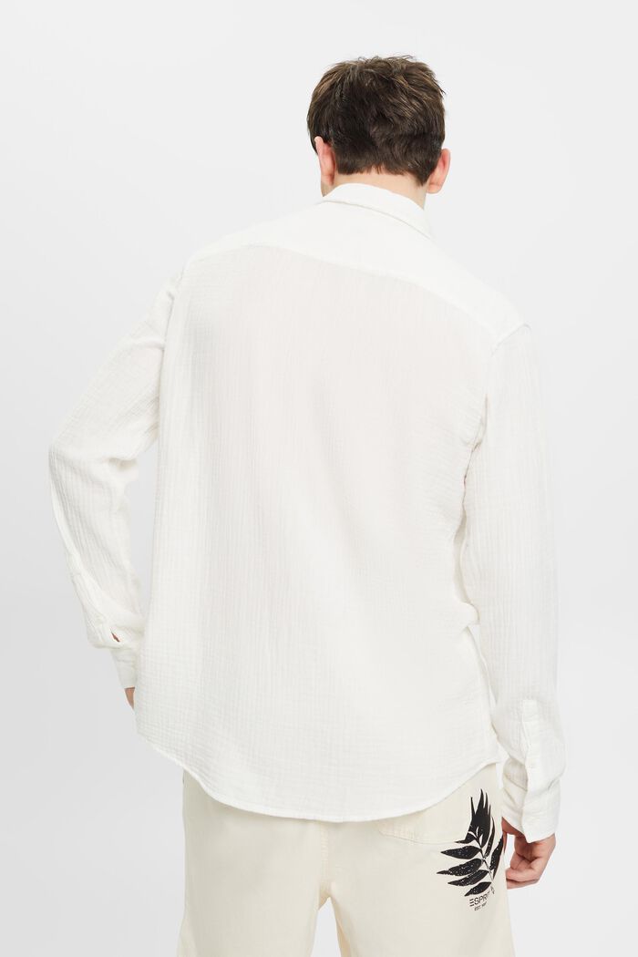 Mušelínová košile z udržitelné bavlny, OFF WHITE, detail image number 3