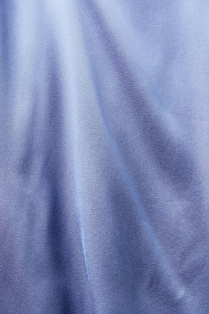 Nařasená saténová halenka se špičatým výstřihem, BLUE LAVENDER, detail image number 5