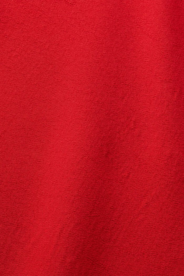 Krepové midi šaty s 3/4 rukávy, DARK RED, detail image number 5