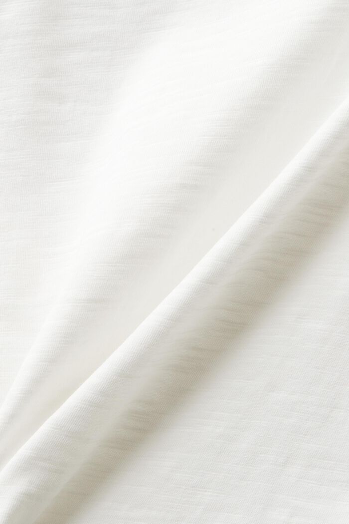 Tričko z žerzeje, se špičatým výstřihem, OFF WHITE, detail image number 5