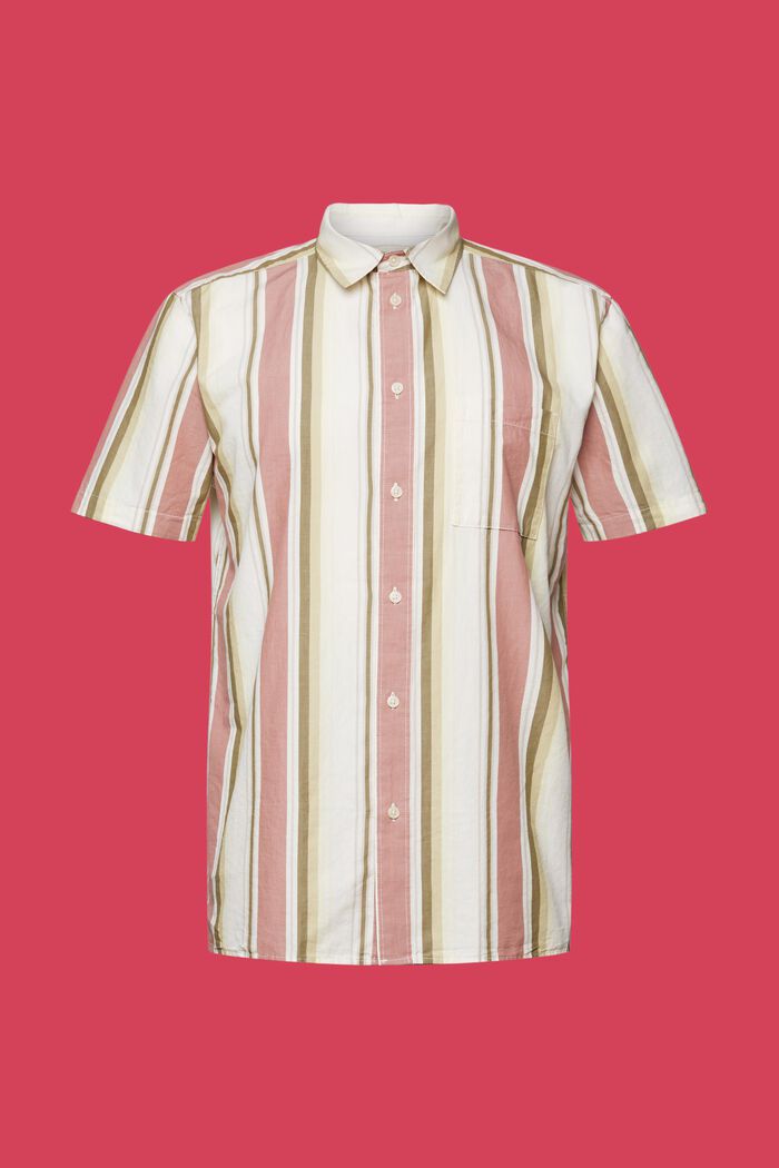 Vzorovaná košile s krátkým rukávem, 100% bavlna, DARK OLD PINK, detail image number 5