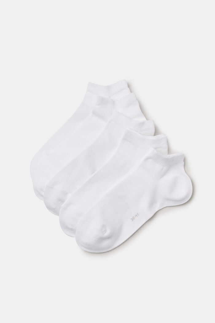 Ponožky ze směsi s bavlnou, 5 párů v balení, WHITE, detail image number 0