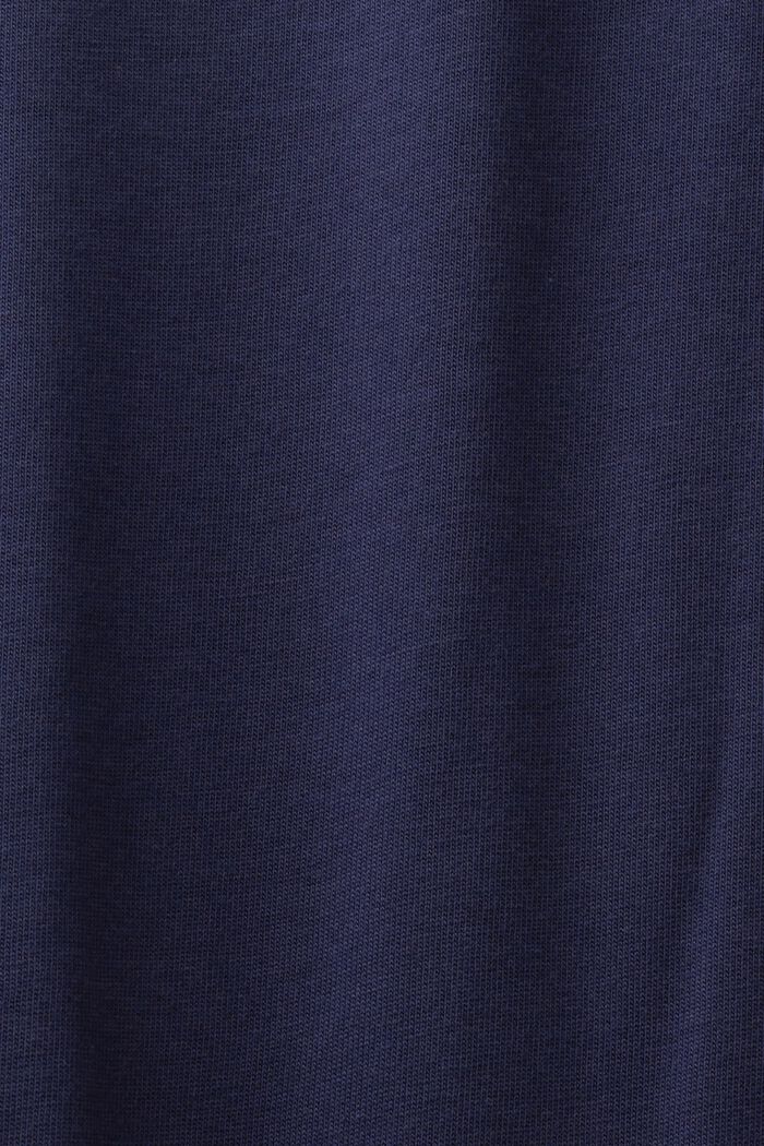 Tričko z bavlněného žerzeje, se šňůrkou na stažení, DARK BLUE, detail image number 4