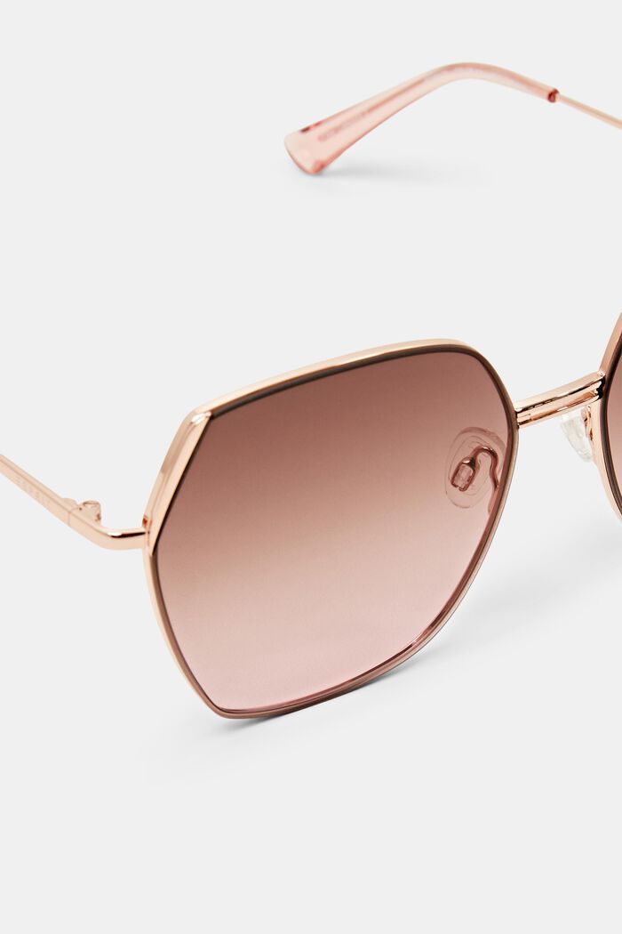 Oversize kovové sluneční brýle, DEMI ROSE, detail image number 1