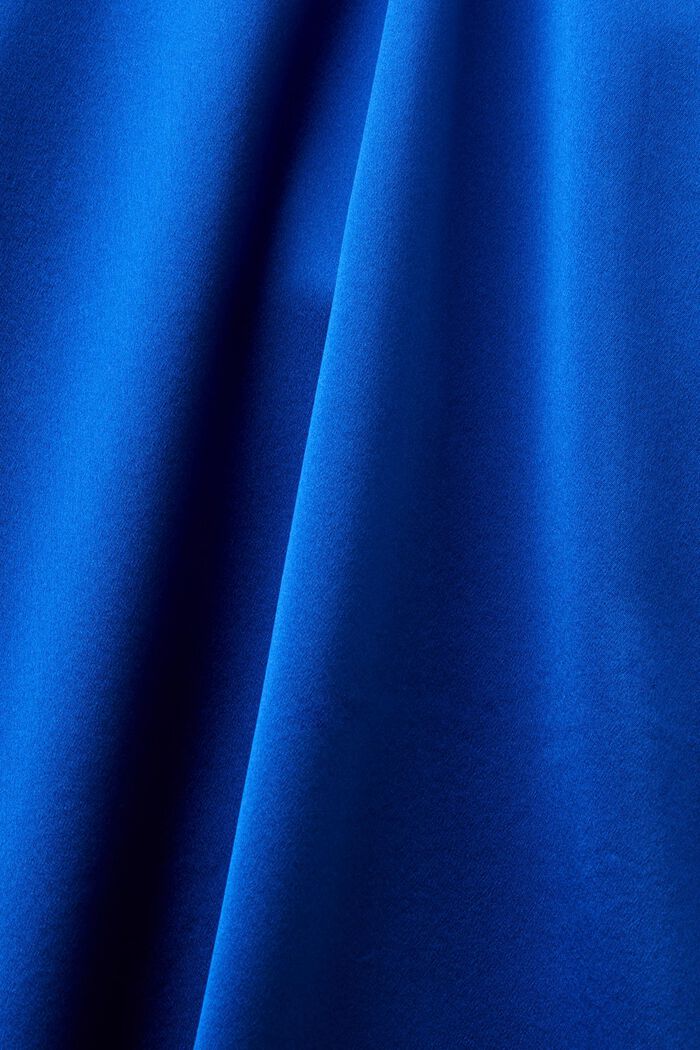 Hedvábné saténové midi šaty s opaskem, BRIGHT BLUE, detail image number 5