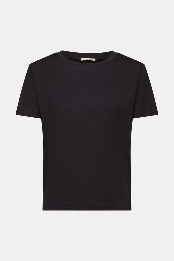 Bavlněné tričko s kulatým výstřihem, BLACK, detail image number 6