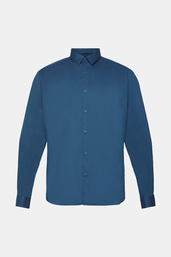 Tričko s úzkým střihem, PETROL BLUE, overview
