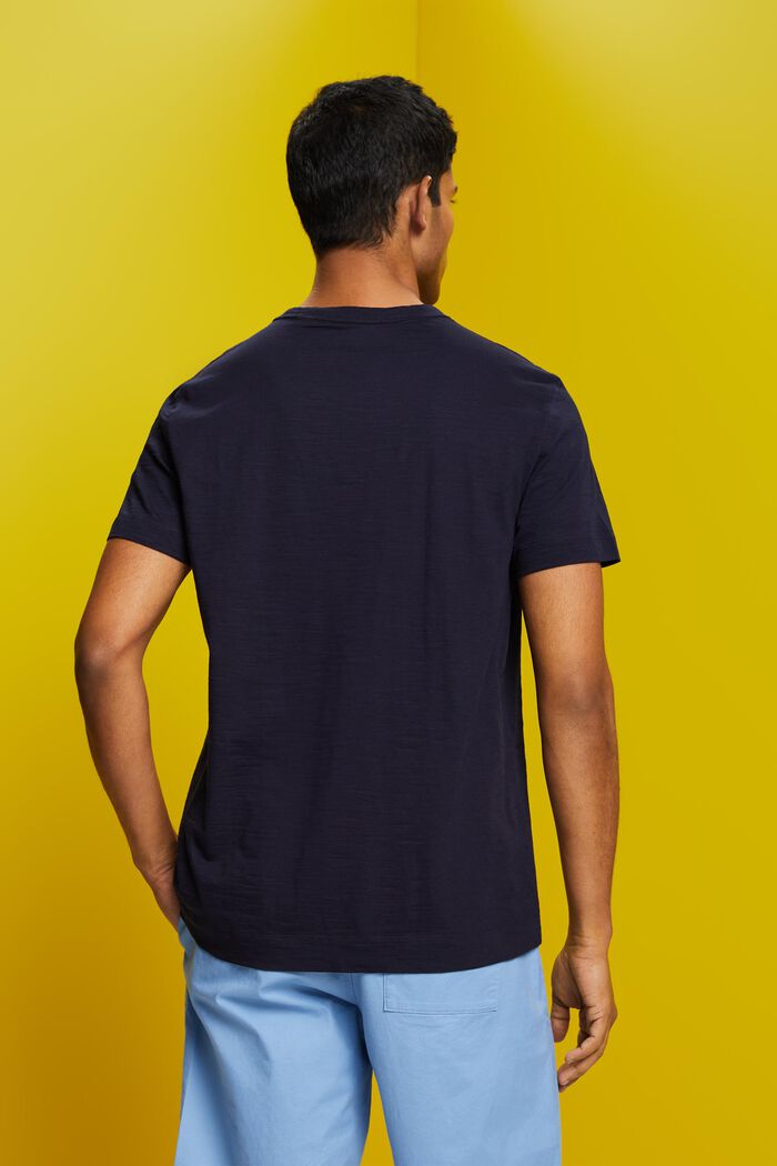 Žerzejové tričko s potiskem na hrudi, 100% bavlna, NAVY, detail image number 3