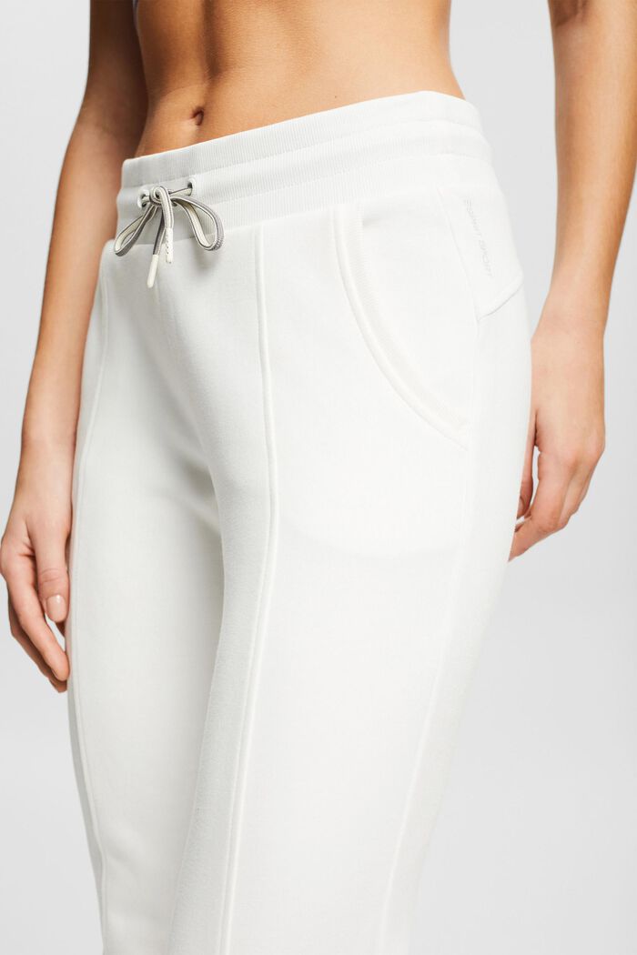 Teplákové kalhoty ze směsi s bavlnou, OFF WHITE, detail image number 0