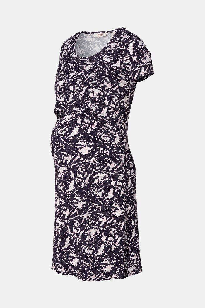 MATERNITY Strečové šaty s potiskem, DARK NAVY, detail image number 5