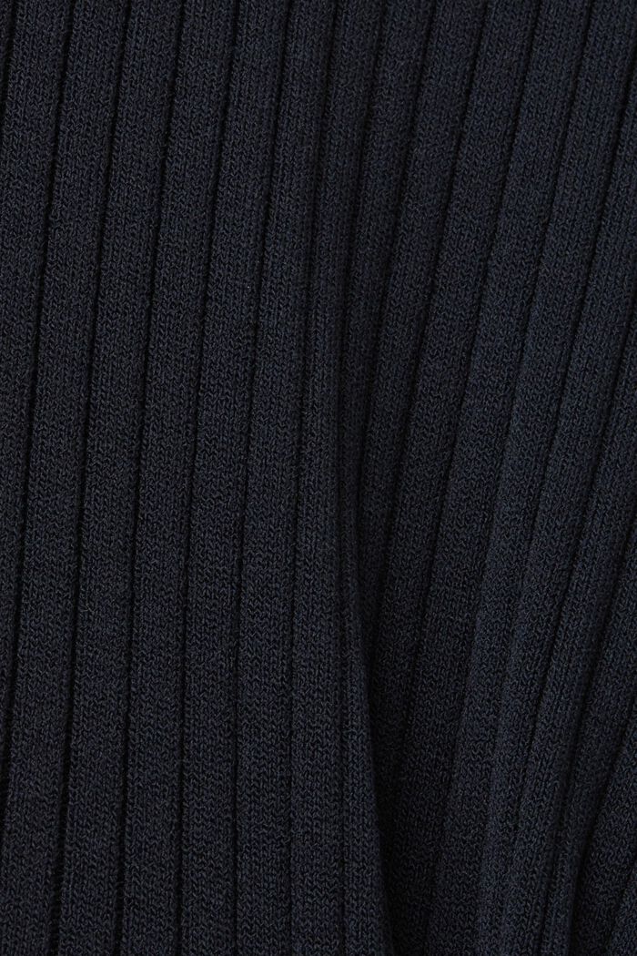 Plisované zavinovací šaty s dlouhým rukávem, BLACK, detail image number 5