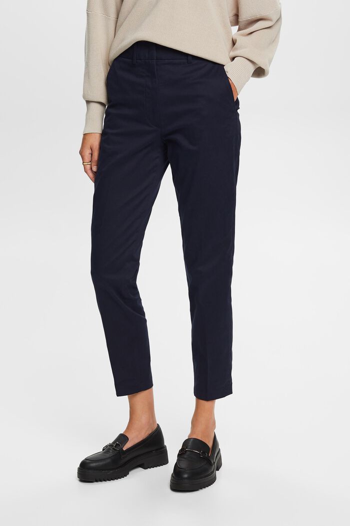 Kalhoty Slim Fit s vysokým pasem, NAVY, detail image number 0