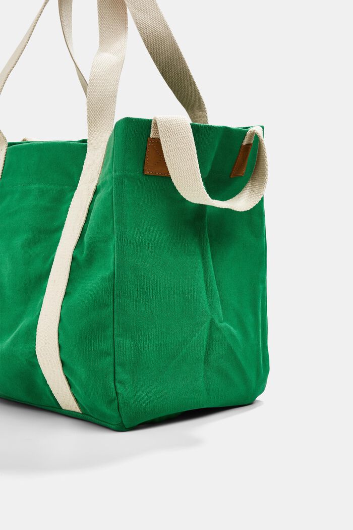 Nákupní taška shopperka z bavlněného plátna, GREEN, detail image number 1