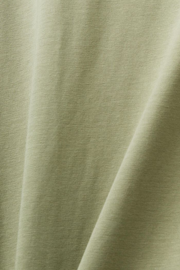 Žerzejové tričko, 100 % bavlna, LIGHT KHAKI, detail image number 6