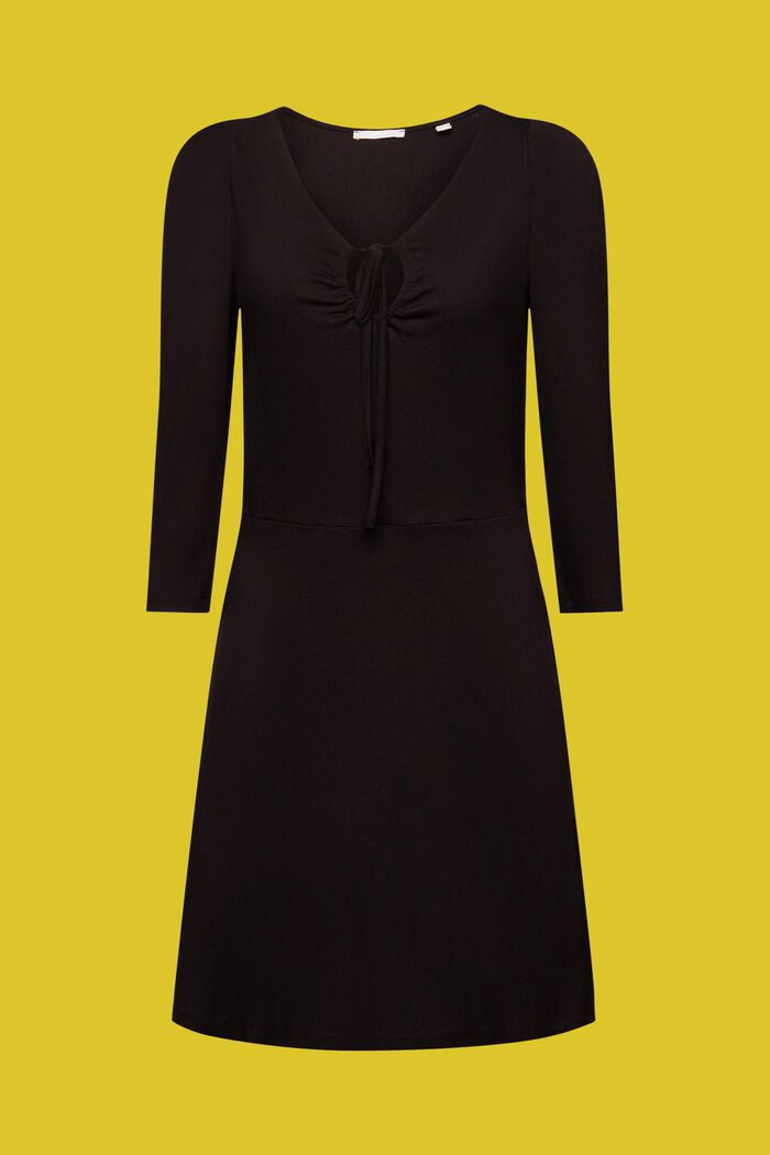 Žerzejové mini šaty, LENZING™ ECOVERO™, BLACK, detail image number 6