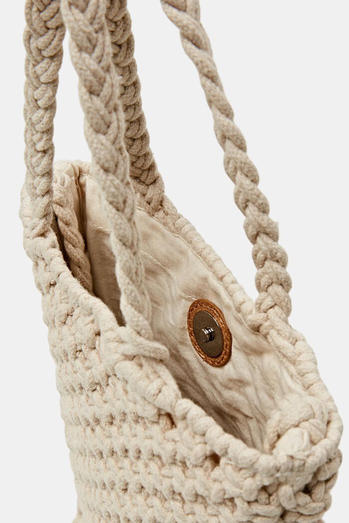 Háčková mini taška Tote, 100 % bavlna, OFF WHITE, detail image number 1