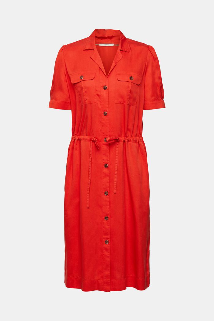 Šaty se šňůrkou na stažení, TENCEL™, ORANGE RED, detail image number 6