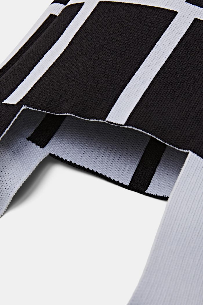 Kabelka tote s mřížkovým vzorem, BLACK, detail image number 3