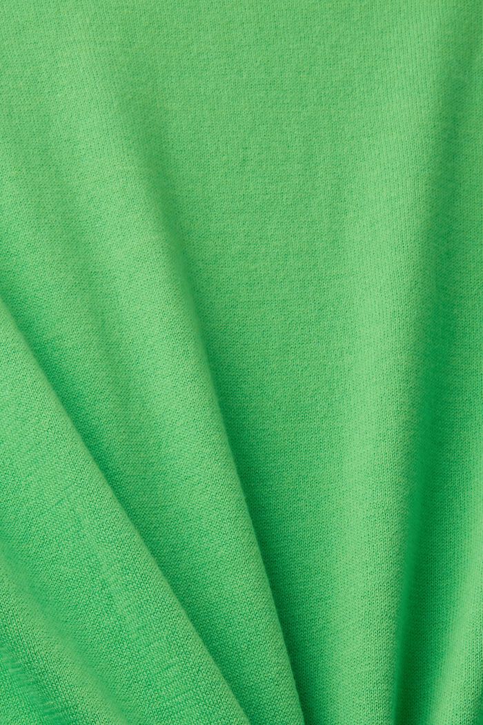Bavlněný pulovr se špičatým výstřihem, GREEN, detail image number 4