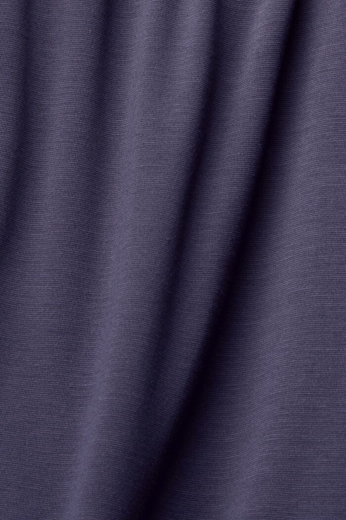 Žerzejové šaty ve vzhledu košilové halenky, LENZING™ ECOVERO™, DARK BLUE, detail image number 5