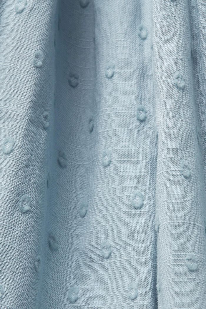 Blůza bez rukávů, s embosovanými puntíky, 100% bavlna, LIGHT BLUE LAVENDER, detail image number 4