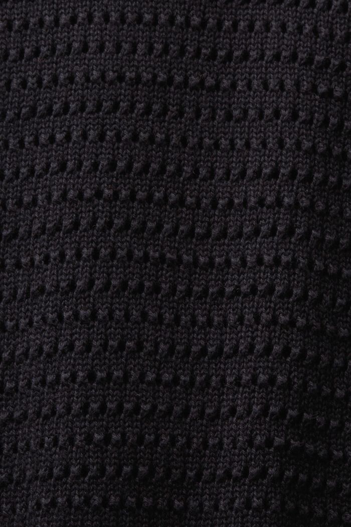 Pulovr ze síťoviny, s krátkým rukávem, BLACK, detail image number 5