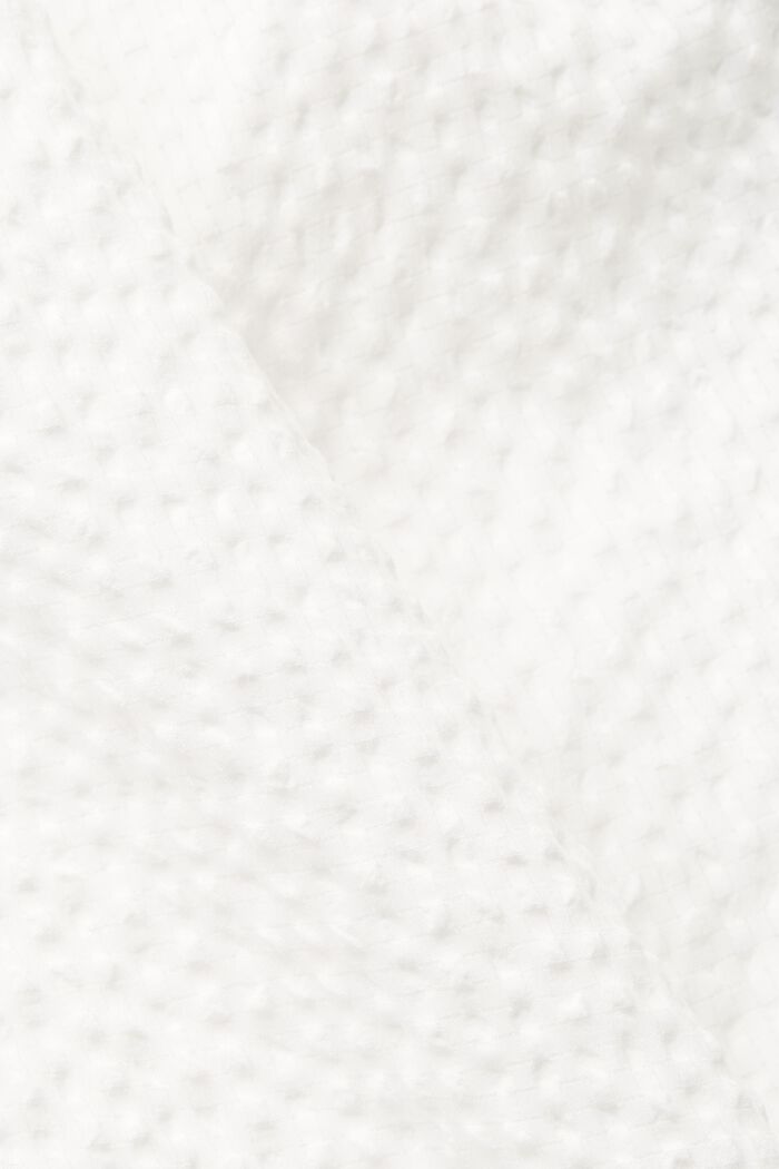 Halenka s nabíranými rukávy, z materiálu seersucker, OFF WHITE, detail image number 4