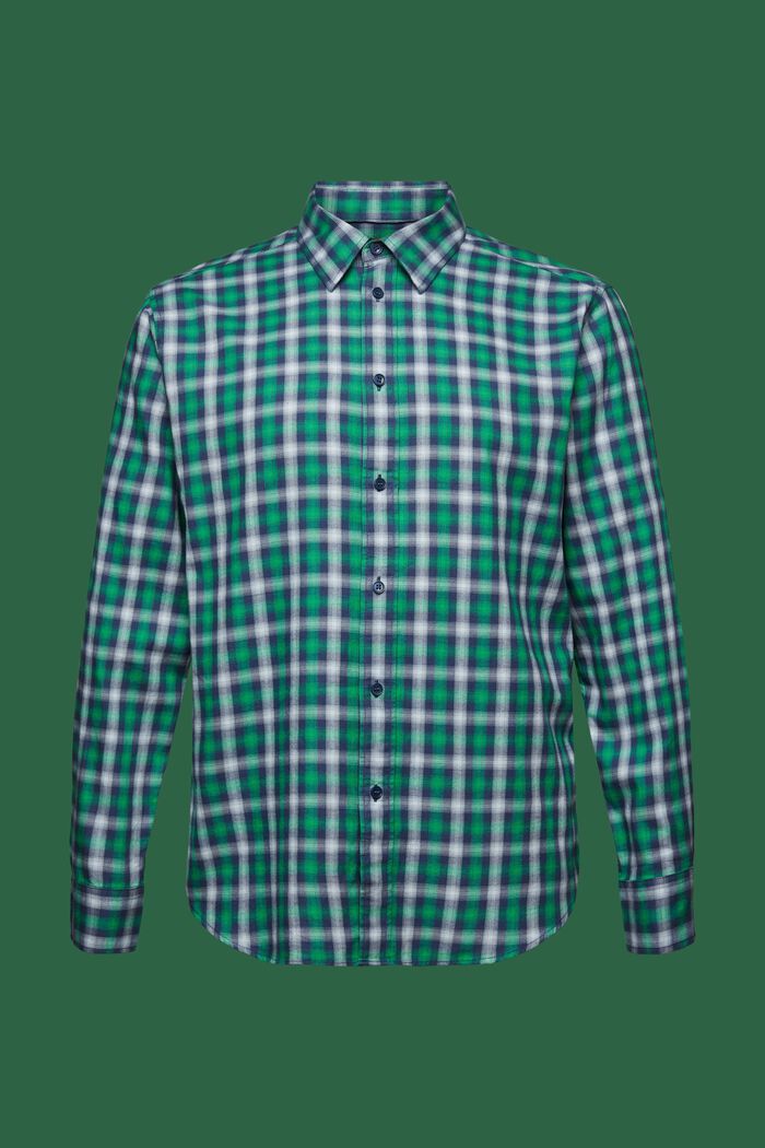 Károvaná košile z bavlněného flanelu, NAVY, detail image number 6