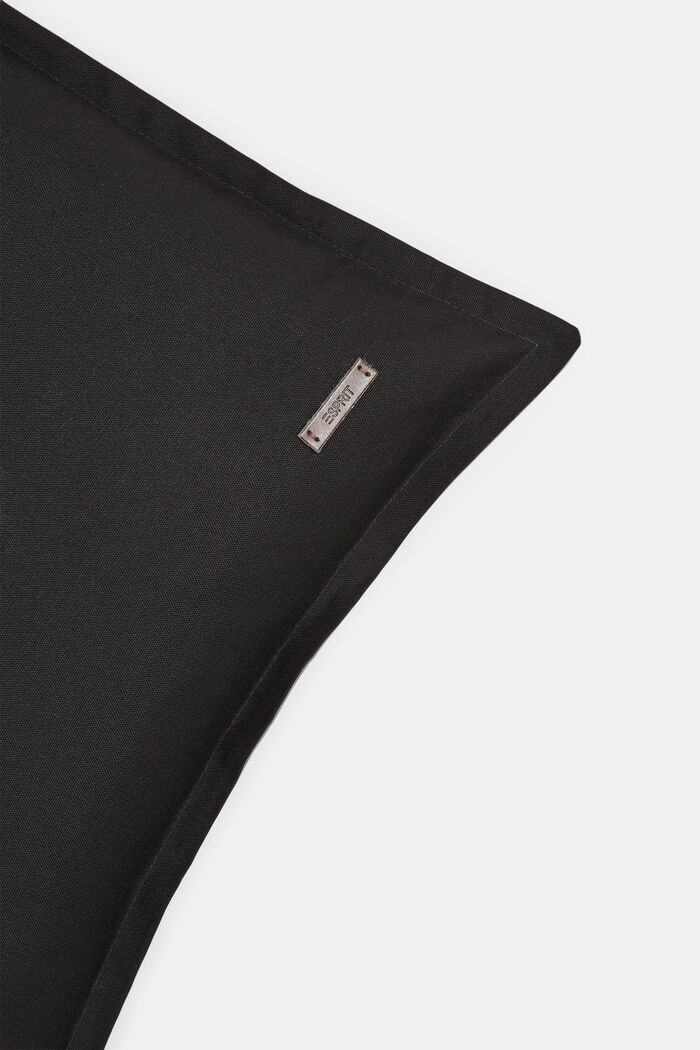 Dvoubarevný potah na polštář ze 100% bavlny, BLACK, detail image number 1