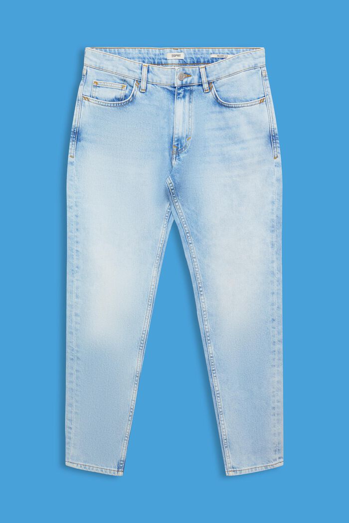 Strečové džíny ve střihu Relaxed, BLUE LIGHT WASHED, detail image number 7
