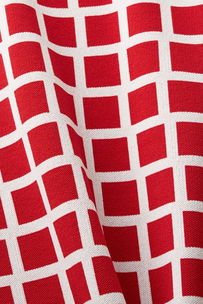 Midi sukně s logem, z žakárové pleteniny, DARK RED, detail image number 5