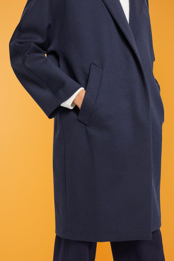 Oboustranný žerzejový kabát, NAVY, detail image number 4