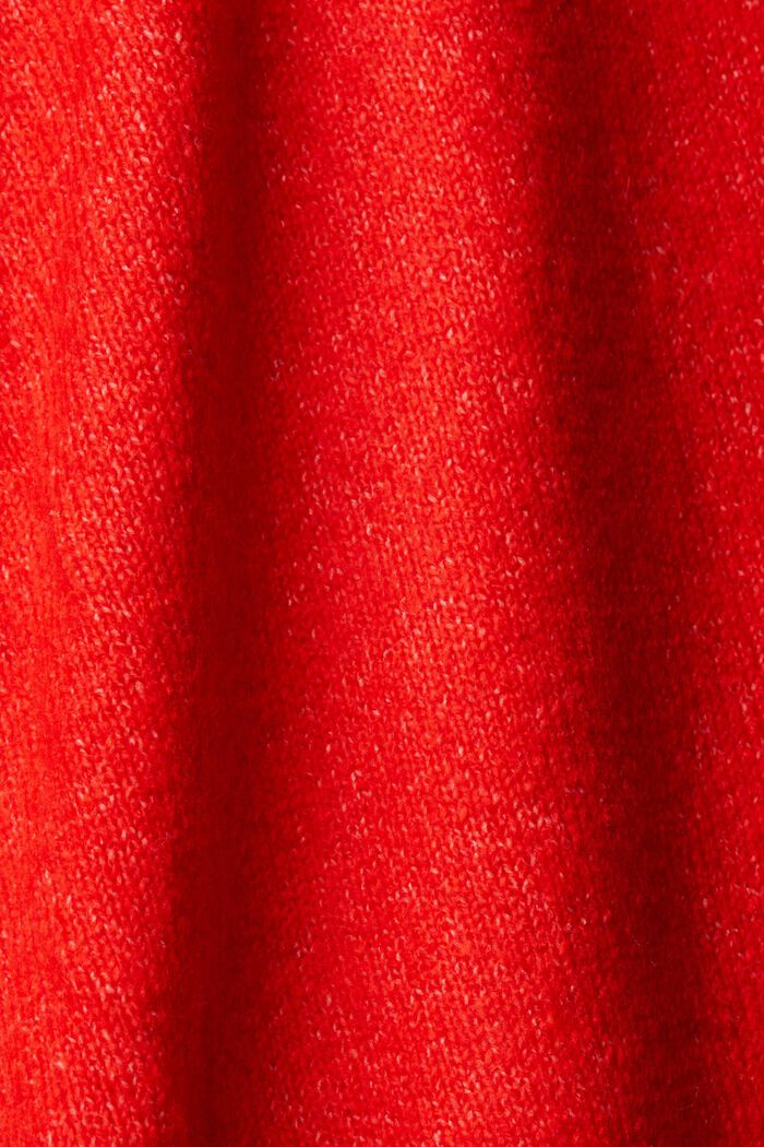 Pletený pulovr s rolákem, RED, detail image number 5